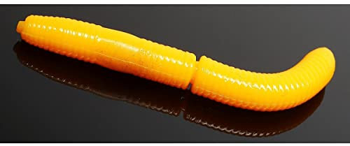 Libra Lures Fatty D´Worm 6,5cm - Dark Yellow - 10Stück | Creaturebait