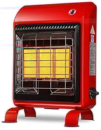 HOME UK Propane Radiant heater, Gas Heater Fan Heater Portable Gas Heater Indoor Mobile Cabinet Ceramic Ceramic Heating Plate, 3 Heat Settings, for Garages, Workshops and Construction Sites