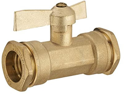 Vanne PE à compression laiton D.25 pour tube en polyéthylène