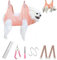 ZOSEN Haustierpflege Hängematte für Kleine Hunde und Katzen, Pflegegeschirr Set Hundeschlinge mit Nagelknipser/Nagelfeile/Haustierkamm (Pink, S)
