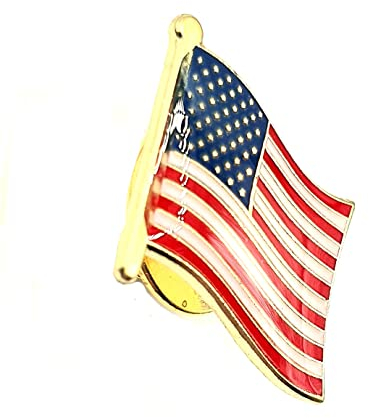 SNS Components Pin de metal con bandera de Estados Unidos de América, Metal, 1,9 x 1,6 cm