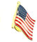 Anstecknadel mit USA-Flagge aus Metall, Metall