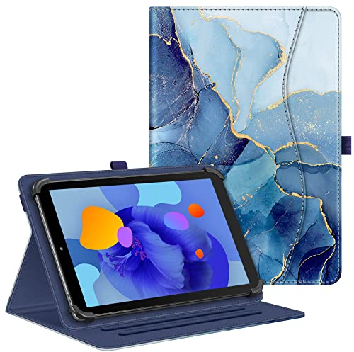 Fintie Tablet Universal Hülle für 11 Zoll DOOGEE U11/U11 Pro/Blackview Tab90 11/TABWEE W90 11/Whitedeer/HotLight/DOOGEE U10 10 Zoll, Multi-Winkel Hülle Universal für 9-11 Tablet, Marmor Ozean