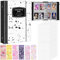 A5 Binder Fotokartenalbum, 3 Zoll Kpop Fotoalbum Halter mit 20 Blätter 4 Fächer Fotosichthüllen(160Taschen), Durchsichtige Schutzhülle, 6 Bunte Aufkleber, 6 Ringbuch Photocard Binder Kpop