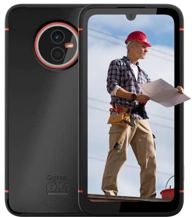 Gigaset GX4 PRO robustes Business-Smartphone 4G - staub- & wasserdicht IP68, Militärnorm - 6,1 HD+ Display mit Gorilla Glass - 128GB+6GB RAM - 48MP Kamera - 400 std Standby, Black