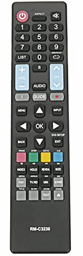 Remote Control Replace fit for RCA HKC TV 13M4 13M4C 32C1NHD-T2 16M4 16M4C 17H2 17H2C 24C2NB 24C2NBD 32C9A 32D1-H2EU 40F1 43F3 R40F1FHD-EU RB24H1-UK RB32H1-EU RB40F1-EU RS43F1-EU