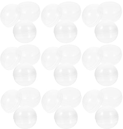 Angoily 20Pcs Capsules Transparentes Rondes Vides 7Cm Ornements Remplissables Clairs Boule De Gumball Capsules De Distributeurs Automatiques Contenants En Plastique Pour Prix Faveurs De