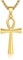 URONE Gold Ankh Halskette 925 Sterling Silber 14K vergoldet ägyptische Ankh Anhänger Ankh Schmuck Geschenke für Frauen Männer Mädchen