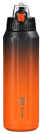 Botellas De Agua Bicicleta Termo de pared doble, botella deportiva, 600 ml, acero inoxidable 18/10, matraz de vacío, vaso aislado, a prueba de fugas, personalizar Botella De Agua Para Bicicleta ( Colo