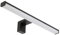 LED Universum - moderne LED Spiegelleuchte Monica 40cm schwarz eckig 7,4W 900lm 4000K IP44 für Badezimmer, Spiegel oder als Bilderleuchte, Steck- Klemm- Wandmontage