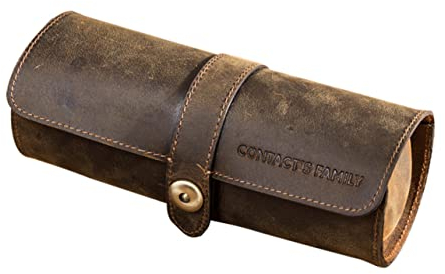 ABOOFAN 2 Stück Leder-Uhrenbox Für Reiseuhren Zubehör Für Uhren Reiseetui Für Herren Taschenuhr-Vitrine Reloj Inteligente Para Homme Retro Tragbar Für Männer Crazy Horse