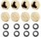 ZOCONE 8 Stück Messing Kappe blindstopfen 1/2 zoll Schlauchkappen Sechskant mit Schlauchunterlegscheiben Ausflssverhinderer Blindstopfen Rohrkappe Messingfitting (1/2 Zoll)
