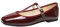 ANUFER Donna Scarpe Basse Mary Jane Fibbia Cinturino a T Ballerine SD5A1208 Borgogna EU42