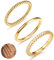 Adramata 3er Set Stapelbare Ringe für Damen - Gold 14 Karat Gefüllte Ringe: Daumenring, Fingerring & Bandring - Damen & Mädchen Verlobungs- & Engagementringe
