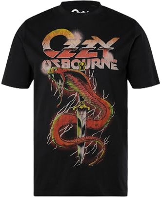JP 1880 Herren große Größen Übergrößen Menswear L-8XL T-Shirt, Bandshirt, Ozzy Osbourne, Halbarm, bis 8 XL schwarz XXL 826334100-XXL