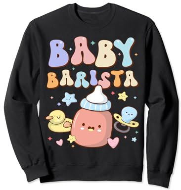 Bouteille de lait amusante pour bébé barista Sweatshirt