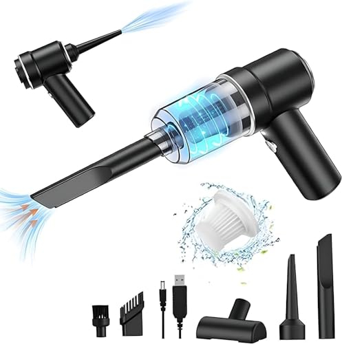 ALLC Handheld Vacuum Cleaner,13000Pa, Handheld Vacuum Cordless, USB Rechargeable Portable Lightweight Mini,Car Vacuum Cleaner, Cleaning for Pet Hair, Car, Home, Office, Kitchen (Black)