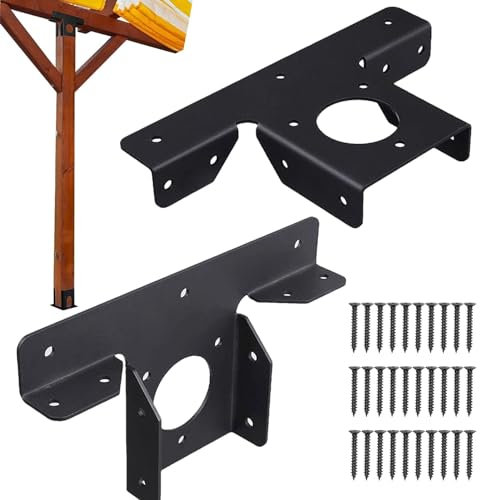 Dtaigou Pergola Brackets,3-Way Extension T Brackets | Heavy Duty Adjustable Angle Brackets Easy Installation