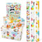 3 Rollen 43 cm x 3 m Geschenkpapier, wiederverwendbares Geschenkpapier „Happy Birthday“ für Kinder, Jungen, Geburtstagsgeschenkpapier