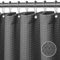 FIISAYL Waffel Duschvorhang Shower Curtains mit Magnet Waschbar Textil Polyester Stoff Bad Vorhang mit 12 Duschvorhangringe Wasserdicht für Dusche und Badewanne 183 x 198 cm(Dunkelgrau)