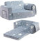BEJOYKindersofa, extra breite 2-in-1-Kleinkind-Sherpa-Couch zum Ausklappen, umwandelbar in EIN Krabbelbett oder eine Liege für Mädchen und Jungen, leuchtender Stern