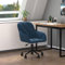 HEFZGDB Bürostuhl Drehbar Blau Samt Bürostuhl Ergonomischer bürostuhl Gaming Chair Geeignet für Schlafzimmer, Büro, Spielzimmer.