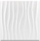 3D Wall Panels for Interior Wall Decor Wavy Textured PVC Wall Paneling for Living Room Bedroom TV Backdrop Office Wall Decor, 19.7 x 19.7 Inch,White,1 Pcs
