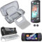AriKroii Funda protectora para ROG Ally X con cubierta facial extraíble/soporte protector/dureza 9H, Vidrio templado/tapas de joystick, Estuche EVA,Accesorios para ROG Ally X
