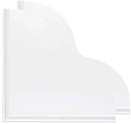 Paraspruzzi per vasca da bagno, 2 paraschizzi laterali in silicone, 9,44 x 9,44 pollici, protezione angolare autoadesiva, soglia doccia impermeabile, per vasca da bagno