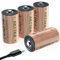 AKTTKA Batterie C Ricaricabili 7200mWh, 4 Pezzi 1,5V Litio Pile C ad Alta Capacità con Cavo di USB Tipo C, Bassa Autodischiargia, Pile Ricaricabili Tipo C / R14 / LR14
