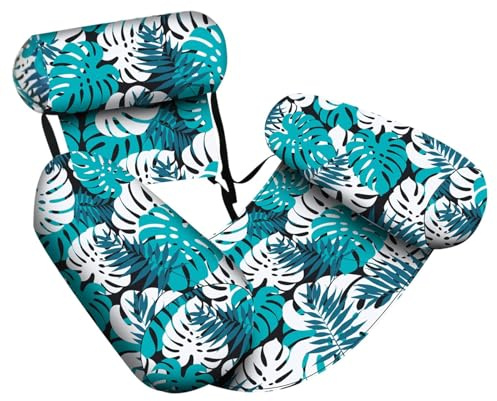 Huvqianu Aufblasbare Schwimminsel | Wasserliege Aufblasbare Pool Hängematte,Wassertragehängematte Liege Outdoor Spielzeug Für Sommer See Fluss Urlaub Strandparty Badespaß