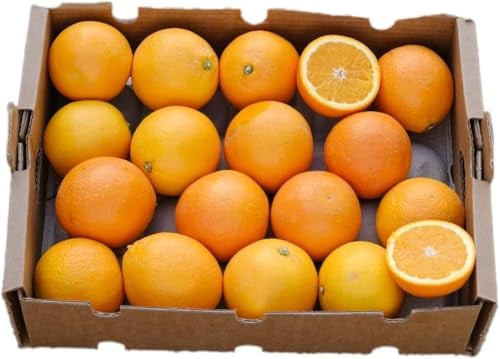 Vitalem – Kiste mit frischen Orangen 4 kg (8-14 Stück) | Natürliche Früchte | Lokaler Anbau in Málaga | Direkt vom Landwirt | 100% nachhaltig | Ideal für Säfte, Desserts und gesunde Küche