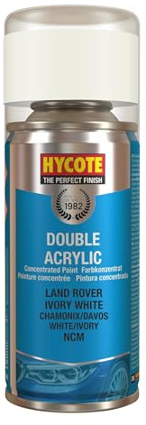 Hycote Double Acrylic Aerosol Car Spray Paint, Land Rover - Ivory, 150 ml