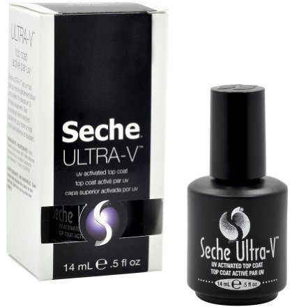 Seche Ultra V Uv-Activated Topcoat Vite Nail Polish Top Coat Salon Manicure Pedi