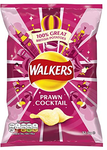 Walkers Prawn Cocktail Crisps, 32.5g