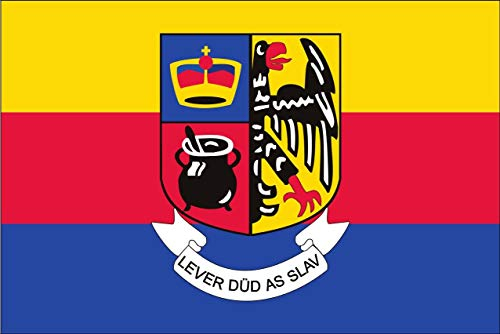 flaggenmeer® Flagge Nordfriesland mit Wappen 110 g/m² ca. 100 x 150 cm