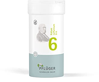 PFLÜGER Schüßler-Salz Nr. 6 Kalium sulfuricum D6, 400 Tabletten | Das Salz des Zellinneren, Schüssler Salze im praktischen Dosierspender, glutenfrei, Arzneimittel