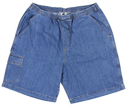 Abraxas Cargo-Jeans-Bermuda großen Größen, hellblau, Größe:7XL