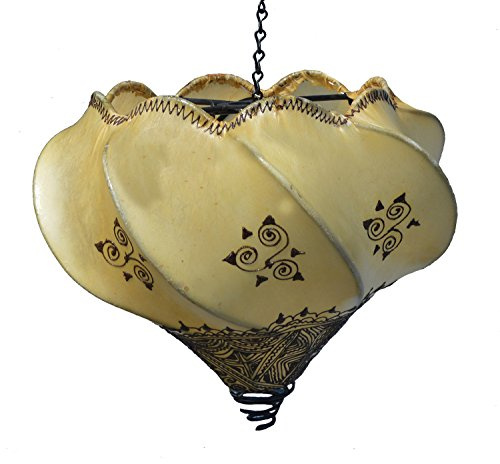 Henna Lamps & Sconces Handmade Henna Moroccan Leather Lamp