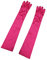 sourcing map Damen Lange Handschuhe 1920er Jahre Abend Party Vollfinger Fäustlinge Eleganter Opernhandschuh Fuchsie One Size