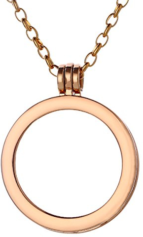 Morella Damen Coin 33 mm Träger Anhänger mit Edelstahl Halskette 70 cm Gold und Schmuckbeutel
