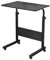 sogesfurniture Scrivania Mobile PC per Studio o Lavoro, Tavolino Laptop 60x40cm a Casa o Ufficio con 4 Ruote Mobili, Altezza Regolabile 71-90cm, Portatile Tavolo Laptop Notebook PC, Nero 05#3-60BK-BH