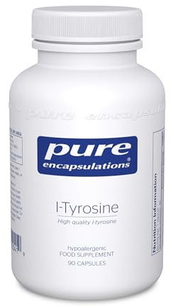 Pure Encapsulations L-Tyrosine 500mg, 90 Vegetarian Capsules | Amino Acid for Neurotransmitter Formation, 500mg Free-Form L-Tyrosine, Precursor to Key Body Proteins