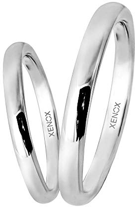Xenox Silber Sterling 925 Unisex Partner Freundschaft Ring and Friends XS9101, Ringgröße (Durchmesser):50 (15.9 mm Ø)