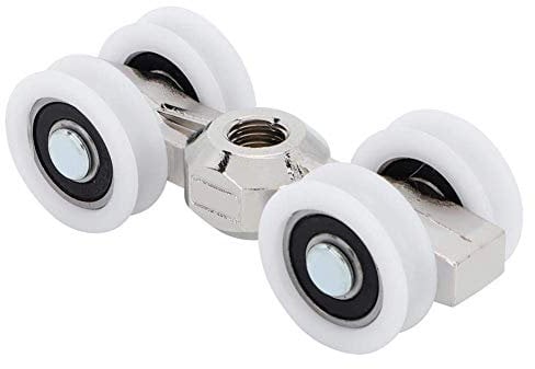 Cafopgrill 4 Wheels Sliding Door Runner, Hardware Pocket Door Hanger Ball Bearing - 0.8 Inch Wheel, Strong Load-Bearing Capacity Ultra-Quiet