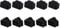 Futheda 10Pcs Silicone Ethernet Hub Port RJ45 Anti Dust Cover Cap Protector Connector Plug Compatible with Computer TV Router Black