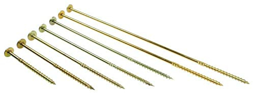 DMX - Tellerkopfschrauben 5x100 - Konstruktionsschrauben - Holzschrauben Set - Spanplattenschrauben - Schrauben set - 100 Stück - Flachkopfschrauben Holz - Torx Set - Holzbauschrauben