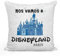 AR Regalos Cojín de Lentejuelas Nos Vamos a Disneyland Paris - Azul
