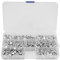 Massivnieten, 350 Stück Aluminium Flachkopf M4 4 mm 6 mm 8 mm 10 mm 12 mm 16 mm 20 mm Massivnieten Sortiment, mit Kunststoffbox