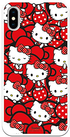 Personalaizer Case for iPhone X - XS - Hello Kitty Red Bows and Dots